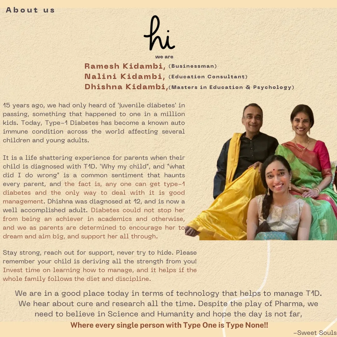 Ramesh, Nalini and Dhishna Kidambi, founders of Sweet Souls Society